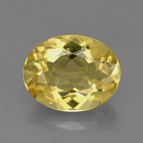Berillo dorato Giallo Toscana naturale da 1.48 ct, Taglio ovale, VVS