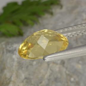 Berillo dorato naturale giallo da 1,48 ct, taglio ovale, VS