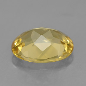 Berillo dorato naturale giallo da 1,53 ct, taglio ovale, VVS