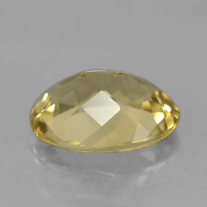 Berillo dorato naturale giallo da 1,47 ct, taglio ovale, VVS