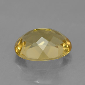 Berillo dorato naturale giallo da 1,49 ct, taglio ovale, VS