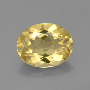 Berillo dorato naturale giallo da 1,46 ct, taglio ovale, VVS-VS