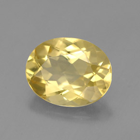 Berillo dorato naturale giallo da 1,46 ct, taglio ovale, VVS-VS