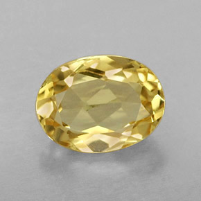 Berillo dorato naturale giallo da 1,14 ct, taglio ovale, VVS-VS