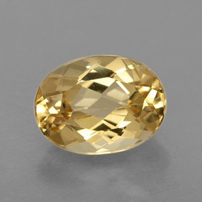 Berillo dorato Giallo naturale da 1.29 ct, Taglio ovale, VVS-VS
