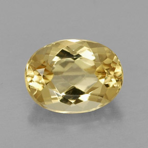 Berillo dorato Giallo naturale da 1.22 ct, Taglio ovale, VVS