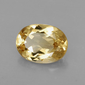 Berillo dorato naturale giallo da 1,08 ct, taglio ovale, VS