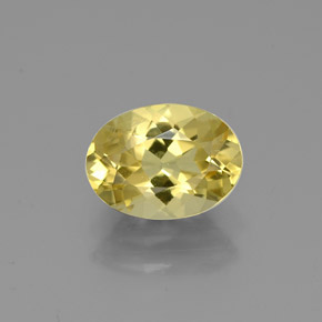 Berillo dorato naturale giallo da 1,03 ct, taglio ovale, VS