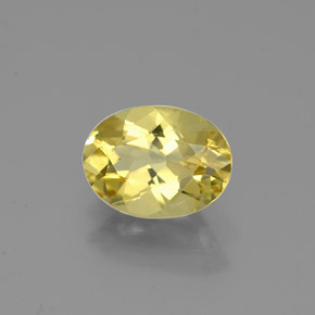 Berillo dorato naturale giallo da 1,03 ct, taglio ovale, VS