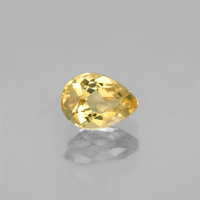 Berillo dorato Giallo naturale da 0.66 ct, Forma a pera, VVS