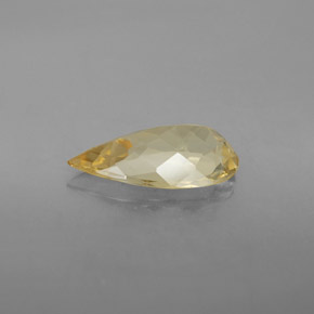 Berillo dorato naturale giallo da 2,38 ct, taglio a pera, VVS-VS