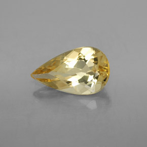 Berillo dorato naturale dorato da 2,79 ct, taglio a pera, VS-SI