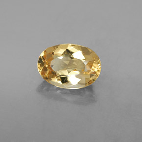 Berillo dorato naturale giallo da 2,23 ct, taglio ovale, VVS