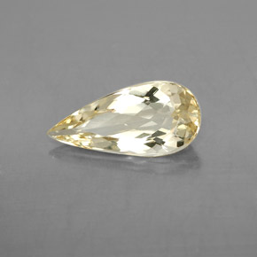 Berillo dorato naturale giallo da 2,31 ct, taglio a pera, VVS