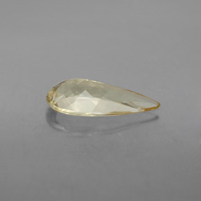 Berillo dorato naturale giallo da 2,31 ct, taglio a pera, VVS