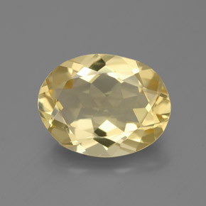Berillo dorato naturale giallo da 2,95 ct, taglio ovale, VVS-VS