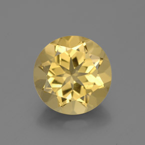 Berillo dorato naturale giallo da 2,70 ct, taglio rotondo, VS