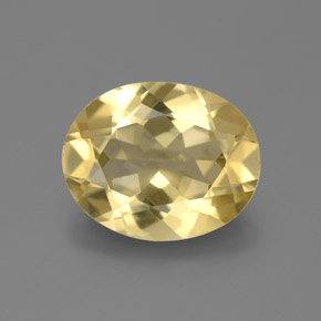 Berillo dorato naturale giallo da 2,86 ct, taglio ovale, VS