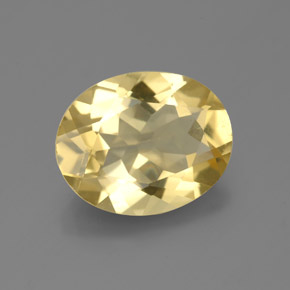 Berillo dorato naturale giallo da 2,86 ct, taglio ovale, VS