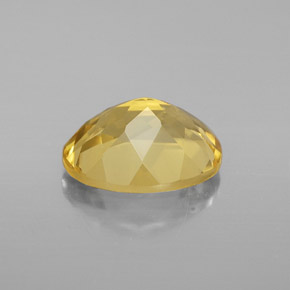 Berillo dorato naturale giallo da 2,42 ct, taglio ovale, VS