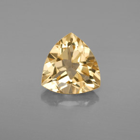Berillo dorato naturale giallo da 2,79 ct, trillion, VVS-VS