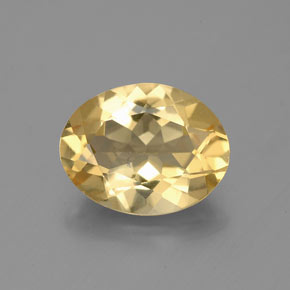 Berillo dorato naturale giallo da 2,16 ct, taglio ovale, VS