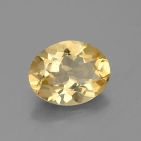 Berillo dorato naturale giallo da 2,16 ct, taglio ovale, VS