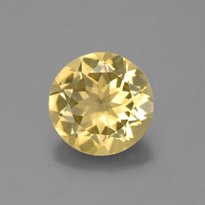 Berillo dorato naturale giallo da 2,23 ct, taglio rotondo, VS
