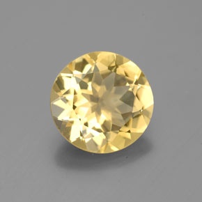 Berillo dorato naturale giallo da 2,23 ct, taglio rotondo, VS
