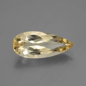 Berillo dorato naturale giallo da 4,58 ct, taglio a pera, VVS-VS