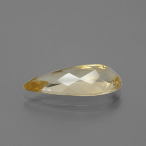 Berillo dorato naturale giallo da 4,58 ct, taglio a pera, VVS-VS