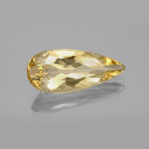 Berillo dorato Giallo naturale da 4.11 ct, Forma a pera, VVS