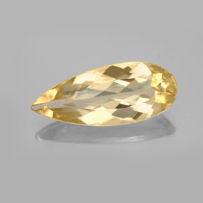 Berillo dorato naturale giallo da 4,78 ct, taglio a pera, VVS