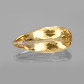 Berillo dorato naturale giallo da 4,92 ct, taglio a pera, VVS-VS
