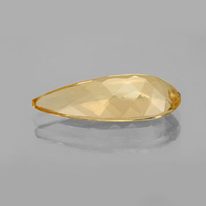 Berillo dorato naturale giallo da 4,92 ct, taglio a pera, VVS-VS