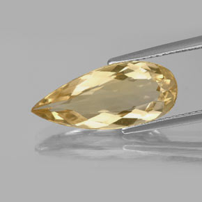 Berillo dorato Giallo naturale da 4.41 ct, Forma a pera, VS-SI