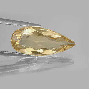 Berillo dorato Giallo naturale da 4.41 ct, Forma a pera, VS-SI