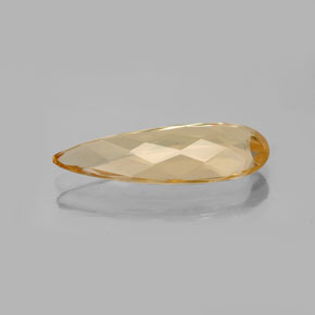 Berillo dorato giallo naturale da 3,82 ct, taglio a pera, VVS
