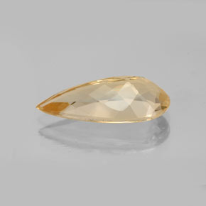 Berillo dorato naturale giallo da 3,87 ct, taglio a pera, VVS