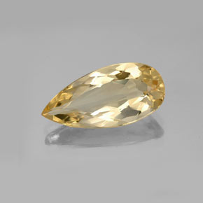 Berillo dorato Giallo naturale da 3.93 ct, Forma a pera, VVS