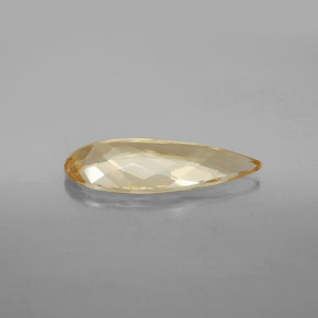 Berillo dorato naturale giallo da 3,38 ct, taglio a pera, VVS