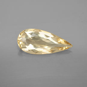 Berillo dorato naturale giallo da 3,30 ct, taglio a pera, VS