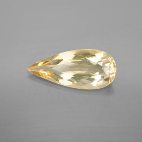 Berillo dorato naturale giallo da 3,30 ct, taglio a pera, VS
