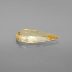 Berillo dorato naturale giallo da 3,30 ct, taglio a pera, VS
