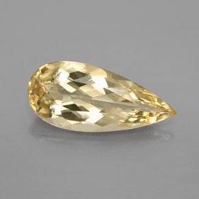 Berillo dorato naturale giallo da 3,97 ct, taglio a pera, VS