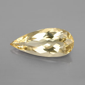 Berillo dorato naturale giallo da 3,97 ct, taglio a pera, VS