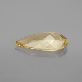 Berillo dorato naturale giallo da 3,40 ct, taglio a pera, VVS