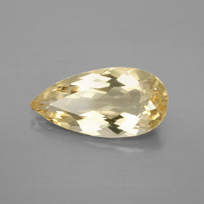 Berillo dorato naturale giallo da 3,62 ct, taglio a pera, VVS