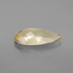 Berillo dorato naturale giallo da 3,62 ct, taglio a pera, VVS