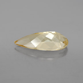 Berillo dorato naturale giallo da 3,42 ct, taglio a pera, VVS-VS
